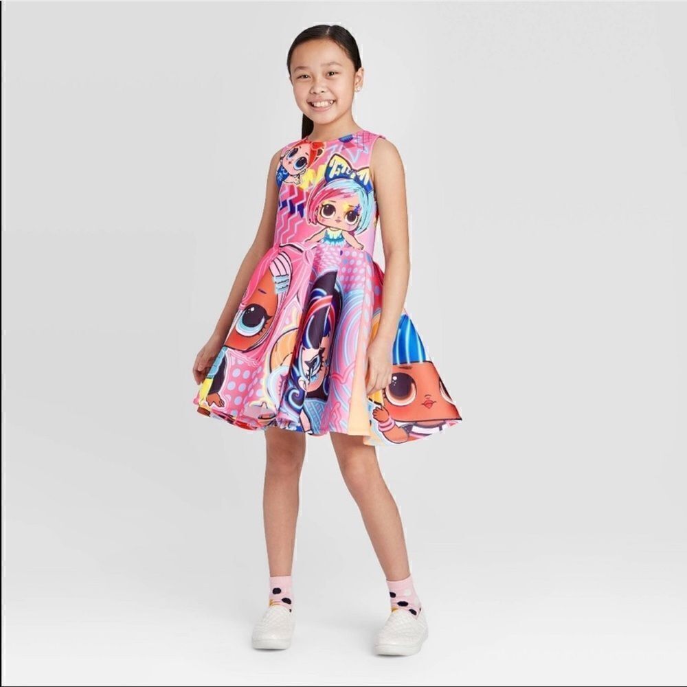 ‎Girls LOL Doll Themed Sleeveless Dress